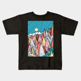 The hill behind a forest Kids T-Shirt